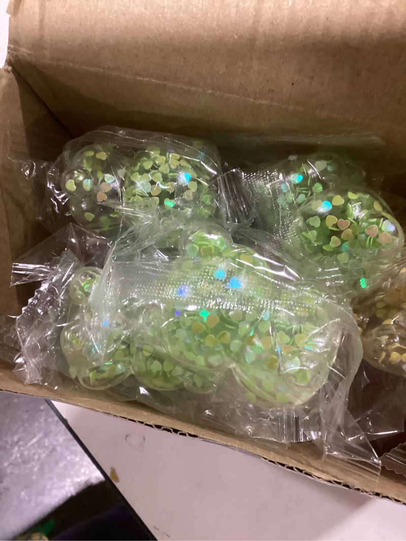 Condition photo showing New/Like New for 24 Pack Valentine's Day Gifts Cards with Glitter Bears, Valentine Cards for Kids, Squeeze Fidget Toys Bulk for Classroom School Valentine's Gifts Exchange, Valentine Party Favors for Boys Girls