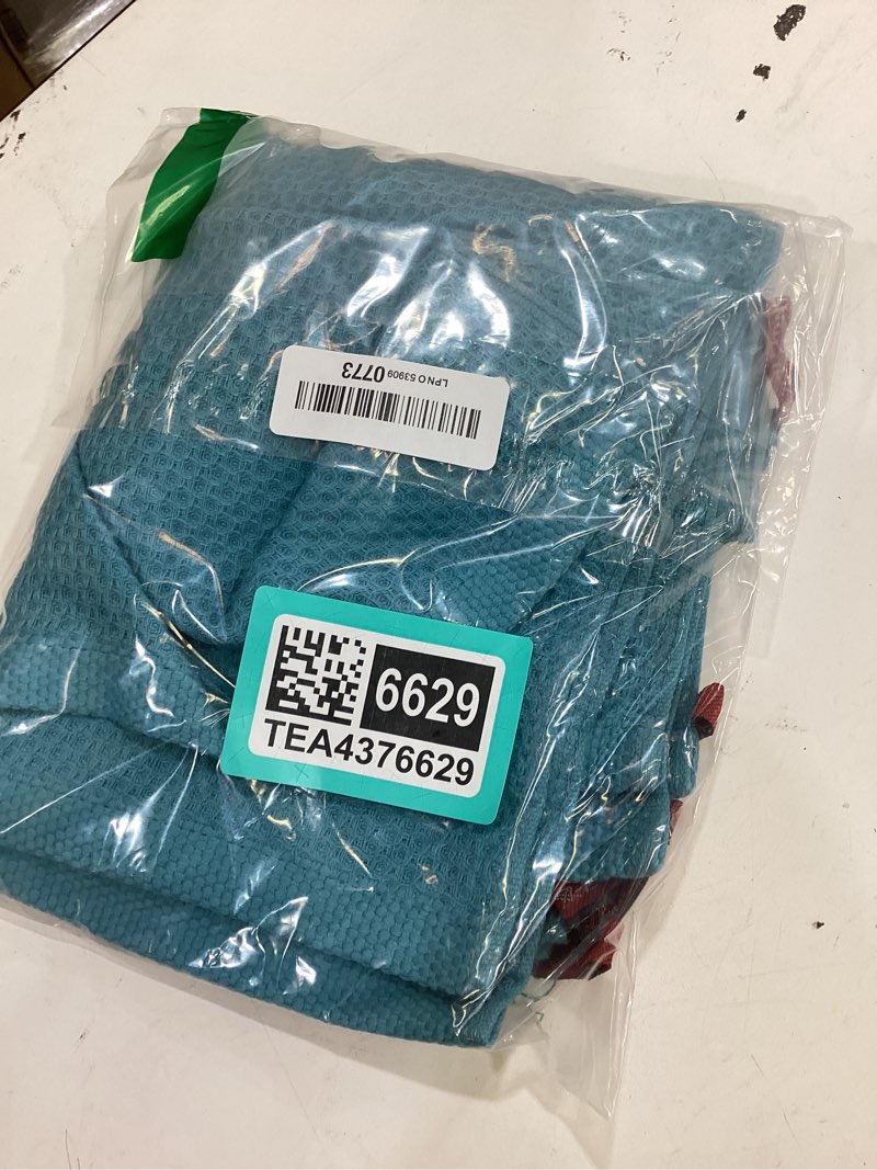 Condition photo showing New/Like New for homaxy 100% cotton waffle weave kitchen dish cloths, ultra soft absorbent quick drying dish towels, 12 x 12 inches, 6-pack, lake blue lake blue 12 x 12 - 6 pack