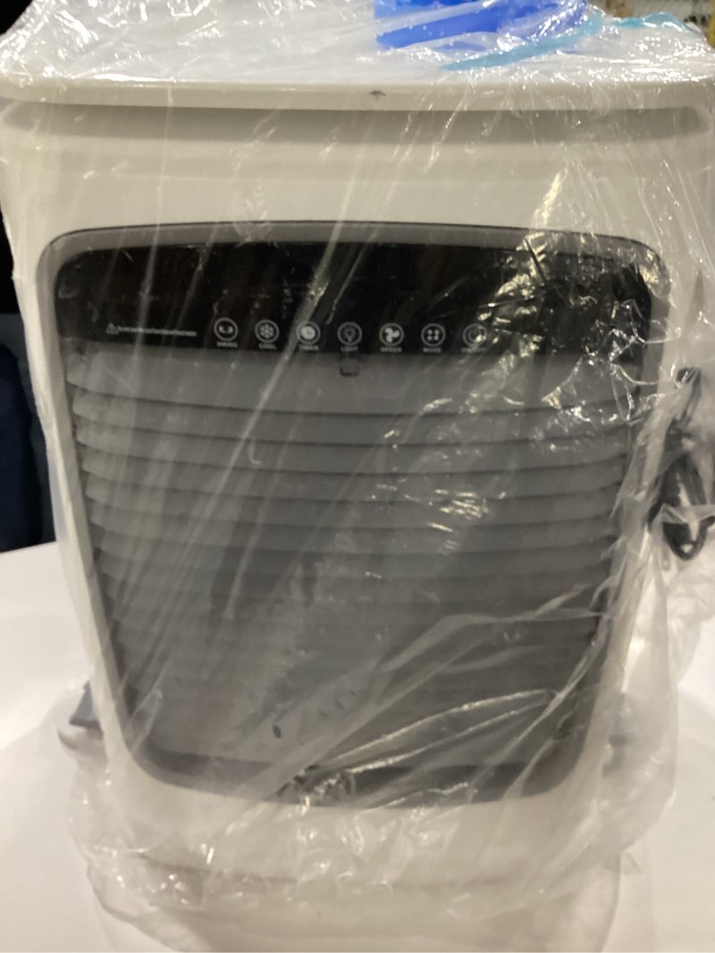 Condition photo showing As Is for Air Choice Swamp Cooler, 1800 CFM Evaporative Air Cooler, 6 Ice Box & 5.3 Gal Tank for Long Cooling, 110°Auto Oscillation, 3 Speeds, Remote, 12H Timer, 3-in-1 Air Cooling Fan for Outdoor, Office, Home