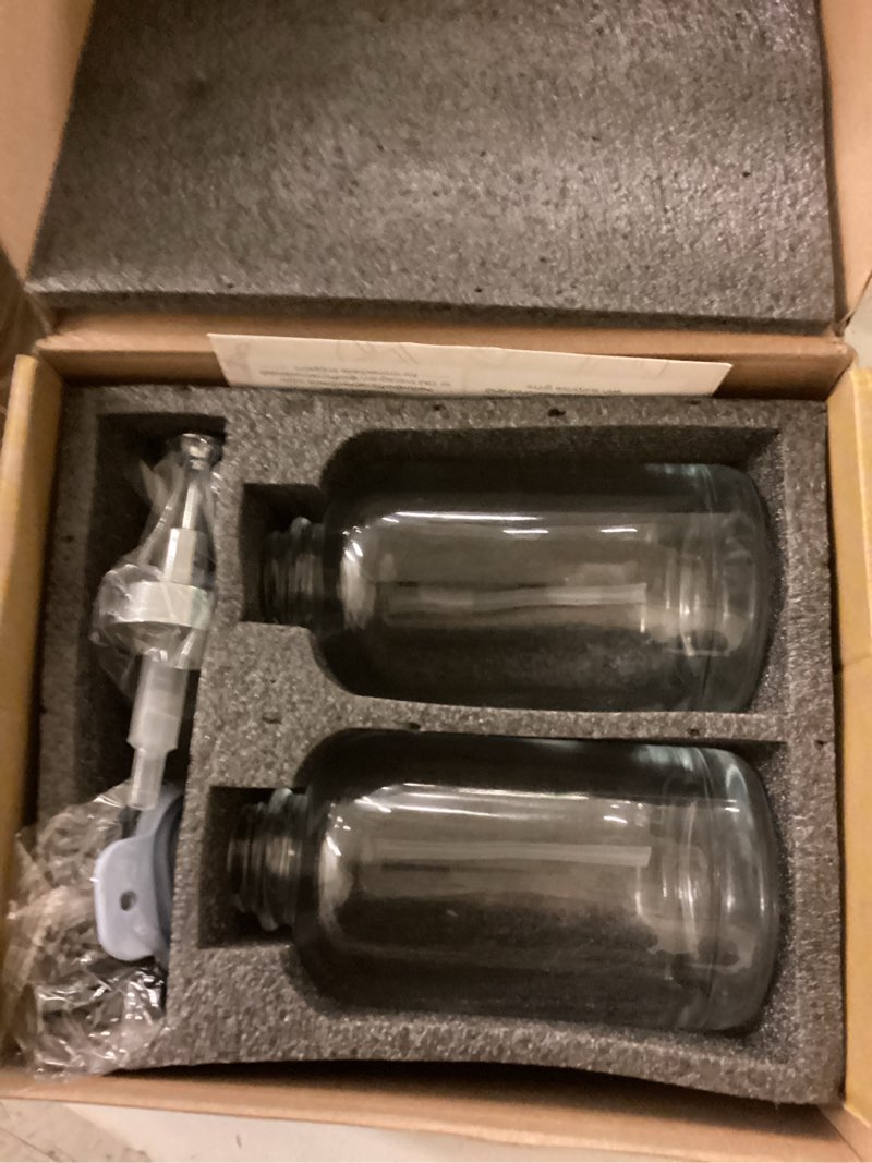 Condition photo showing New/Like New for molimoli coffee syrup dispenser - glass bottle w. pump, 11.8 oz 350 ml, set of 2, black upgraded pump black 350ml, set of 2