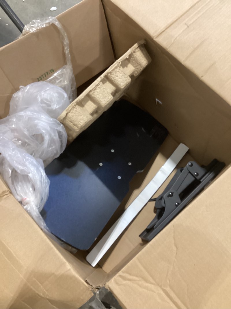 Condition photo showing As Is for bush business furniture articulating keyboard tray with galaxy finish, ergonomic workspace accessory, adjustable office computer key board support for home office