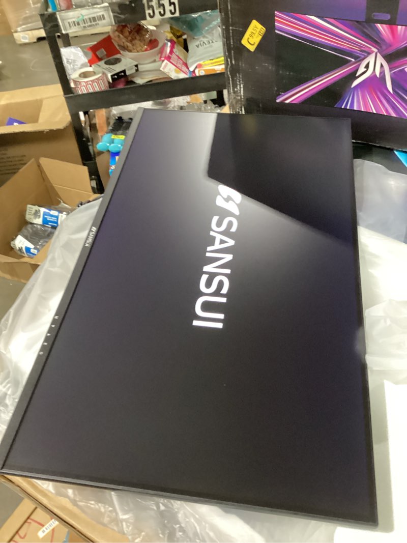 Condition photo showing New/Like New for SANSUI Monitor 27 Inch IPS 100Hz Computer Monitor, Built-in Speakers HDR 110% sRGB FHD HDMI RTS/FPS Tilt Adjustable VESA Compatible, for Game and Office (HDMI Cable Included)