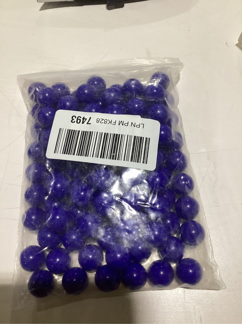 Condition photo showing Good Condition for 100 X 68 Cal. Nylon Balls Projectiles 68 Caliber Solid Plastic Ammo Fit for Byrna SD, Salt Supply S2 and T4E HDR Less Lethal Balls for Target Practice and Home Defense blue