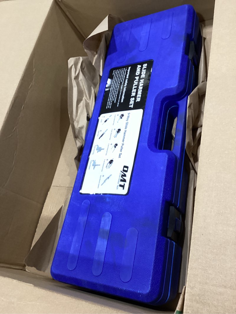 Condition photo showing New/Like New for Orion Motor Tech 9-Way Slide Hammer Puller Set, Front Wheel Hub Bearing Remover & Rear Wheel Axle Hub Dent Shaft Puller Tool Kit blue case