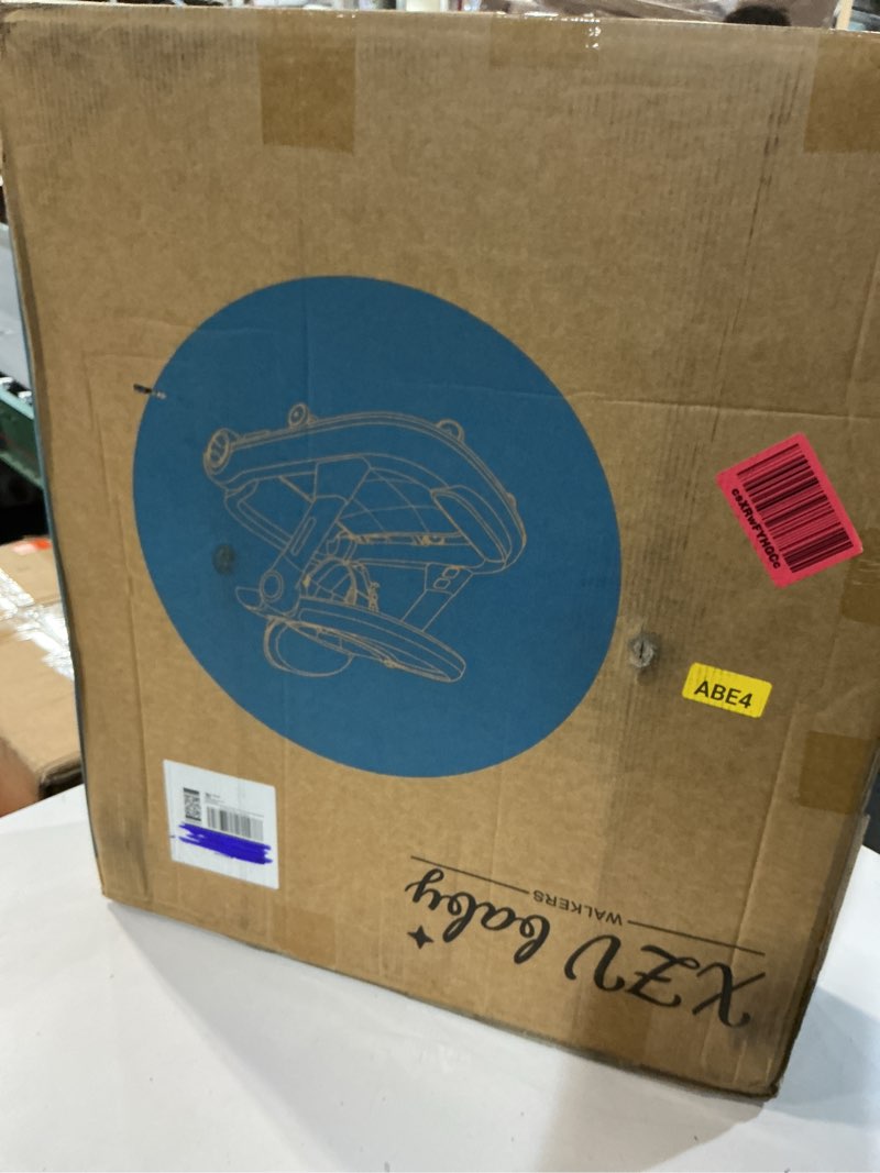 Condition photo showing New/Like New for Baby Walker with Wheels 5 in 1 Foldable Activity Center with Mute Wheels Adjustable Heights Anti-Fall Push Walkers for Boys Girls Safe Infant Toddler Walker with Footrest for 6-24 Months Green