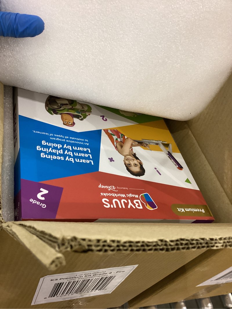 Condition photo showing New/Like New for BYJU’S Learning Kits: Disney, 2nd Grade Premium Edition (App + 8 Workbooks) Ages 6-8, Featuring Disney & Pixar Characters - Learn Grammar, Multiplication/Division & Writing - Osmo Fire base included Fire Tablet 2nd Grade