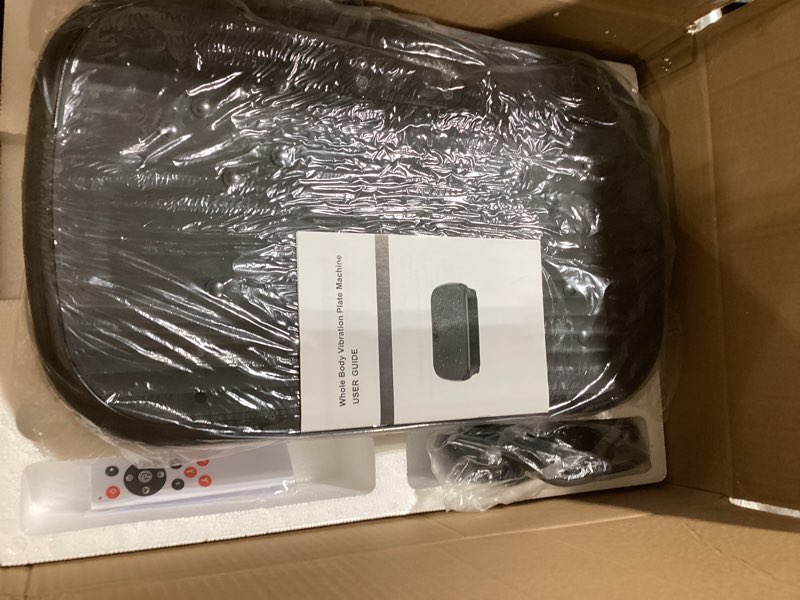 Condition photo showing Good Condition for vibration plate exercise machine, vibration plate for lymphatic drainage 330 lbs capacity whole body vibration platform machines helps weight loss shaping toning wellness black