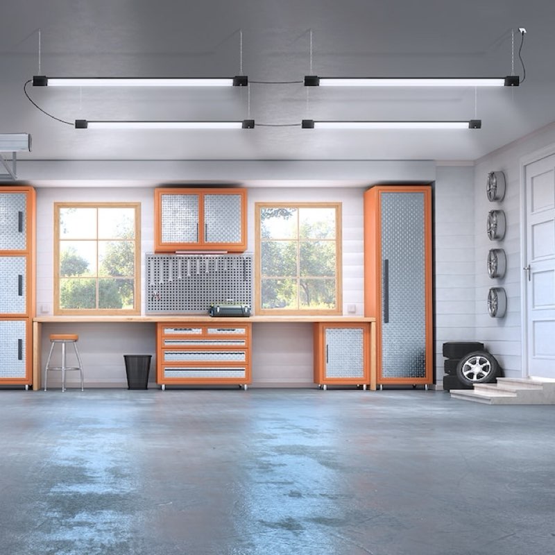  Utilitech 4-ft 7000 Lumens Black LED