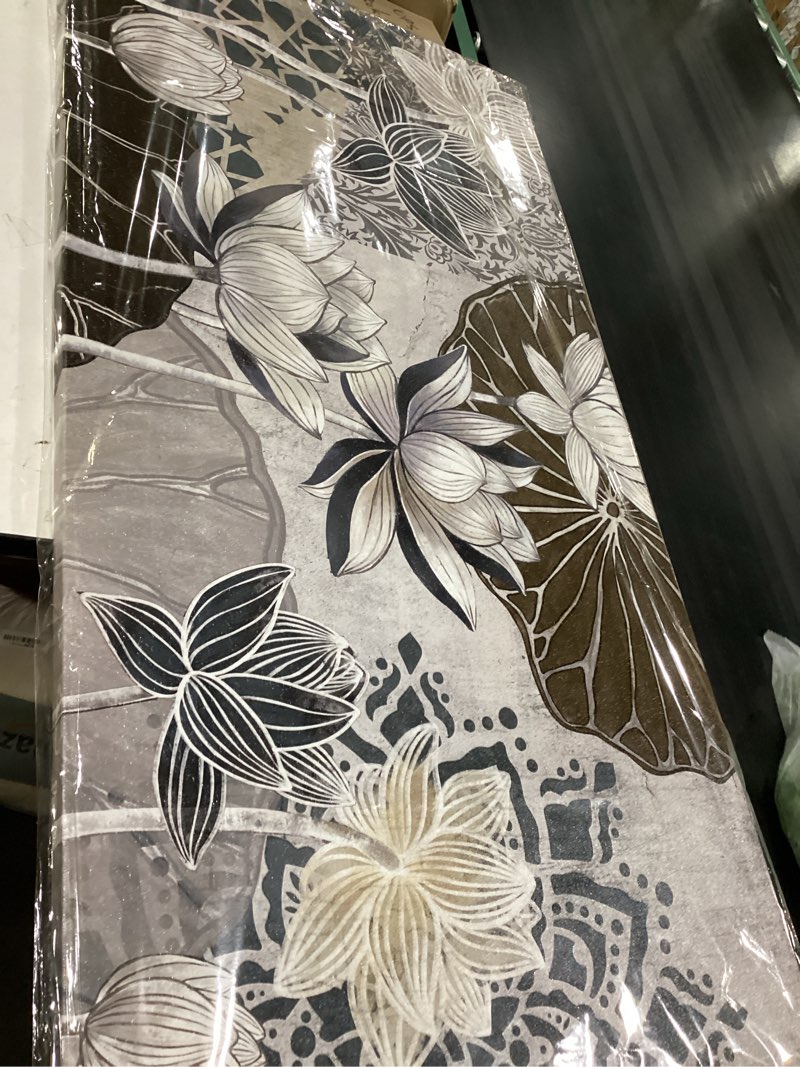 Condition photo showing Good Condition for large flowers wall art for living room decor framed art floral canvas pictures vintage blossom artwork navy blue botanical wildflower canvas prints for bedroom home office wall decor 20" x 40" 40"l x 20"w navy