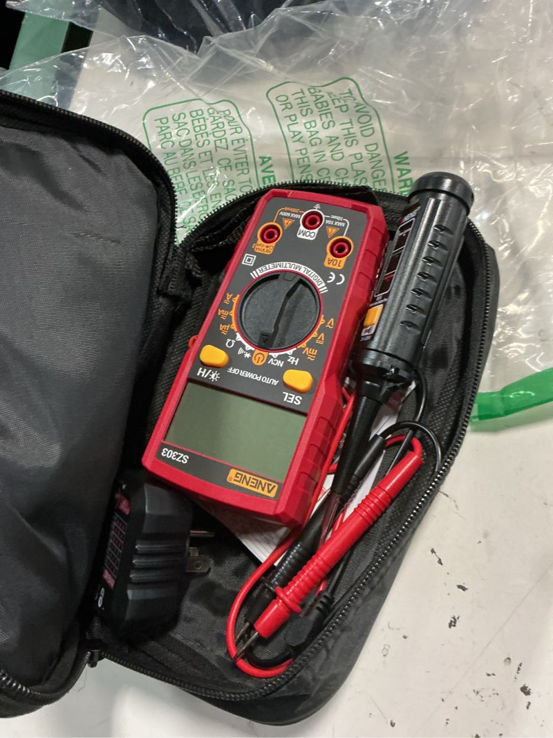 Condition photo showing Good Condition for electrical test kit with digital multimeter,non contact voltage tester,outlet tester,auto-ranging ac/dc voltage,current,continuity,resistance, frequency,breakpoint finder,diy household tools mt01 tester tools