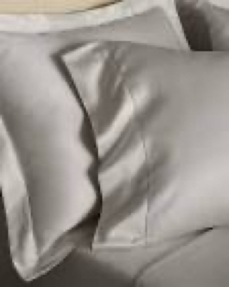 signature giza cotton sateen pillowcase set, king, light grey quince