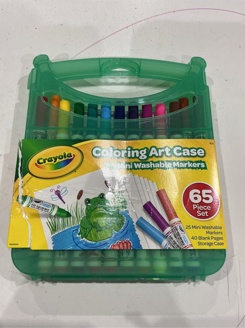 Condition photo showing As Is for crayola pip squeaks assorted broad tip markers 65 pk