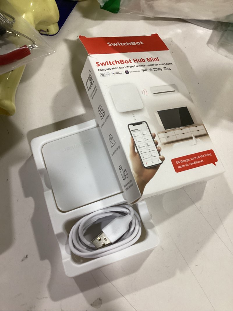Condition photo showing New/Like New for SwitchBot Hub Mini Smart Remote - IR Blaster, Link SwitchBot to Wi-Fi (Support 2.4GHz), Control TV, Air Conditioner, Compatible with Alexa, Google Home, IFTTT (White)