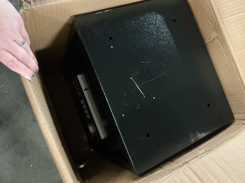Condition photo showing As Is for VEVOR Safe Box, 2.1 CU.FT Fingerprint Safe Box for Money w/ 2 Keys & Digital Keypad, Q235 Steel Safe Box for Storing Cash, Jewelry, Pistols, Documents, Watches in Home & Office & Hotel 2.1 cubic feet