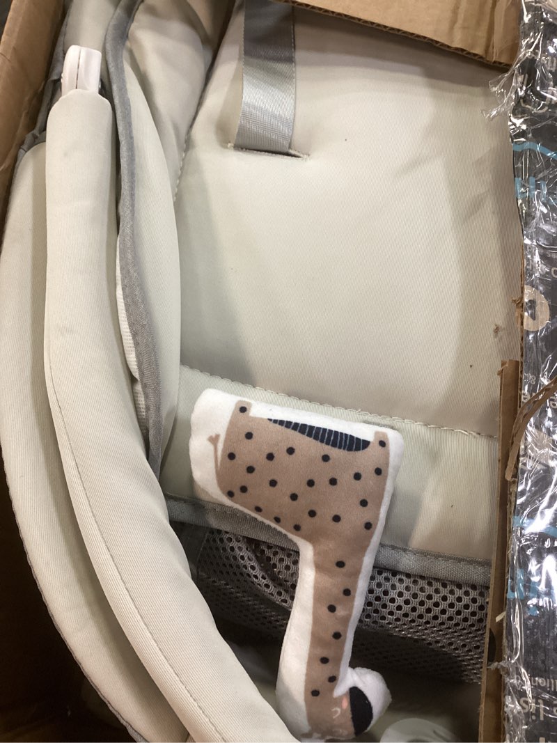 Condition photo showing As Is for amke baby swing for infants with spacious & breathable mesh seat, lightweight portable baby rocker swing with 5-speeds, 3 timer & 12 lullabies, gentle sway for newborn max 20 lbs
