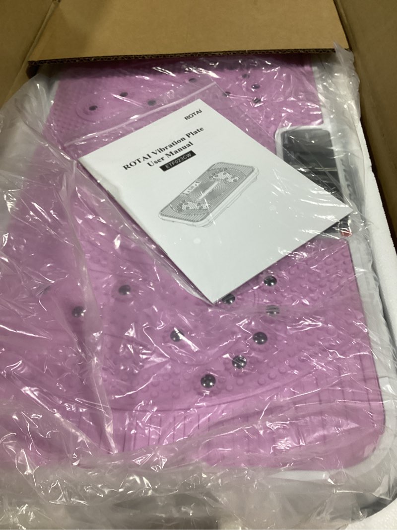 Condition photo showing Good Condition for Shake Plate Vibration Exercise Machine for Lymphatic Drainage Massager & Weight Loss, 400 lbs Capacity Whole Body Vibrating Plate Workout for Women and Men Light Pink