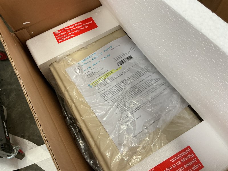 Condition photo showing As Is for Duraflame Portable Infrared Quartz heater cream