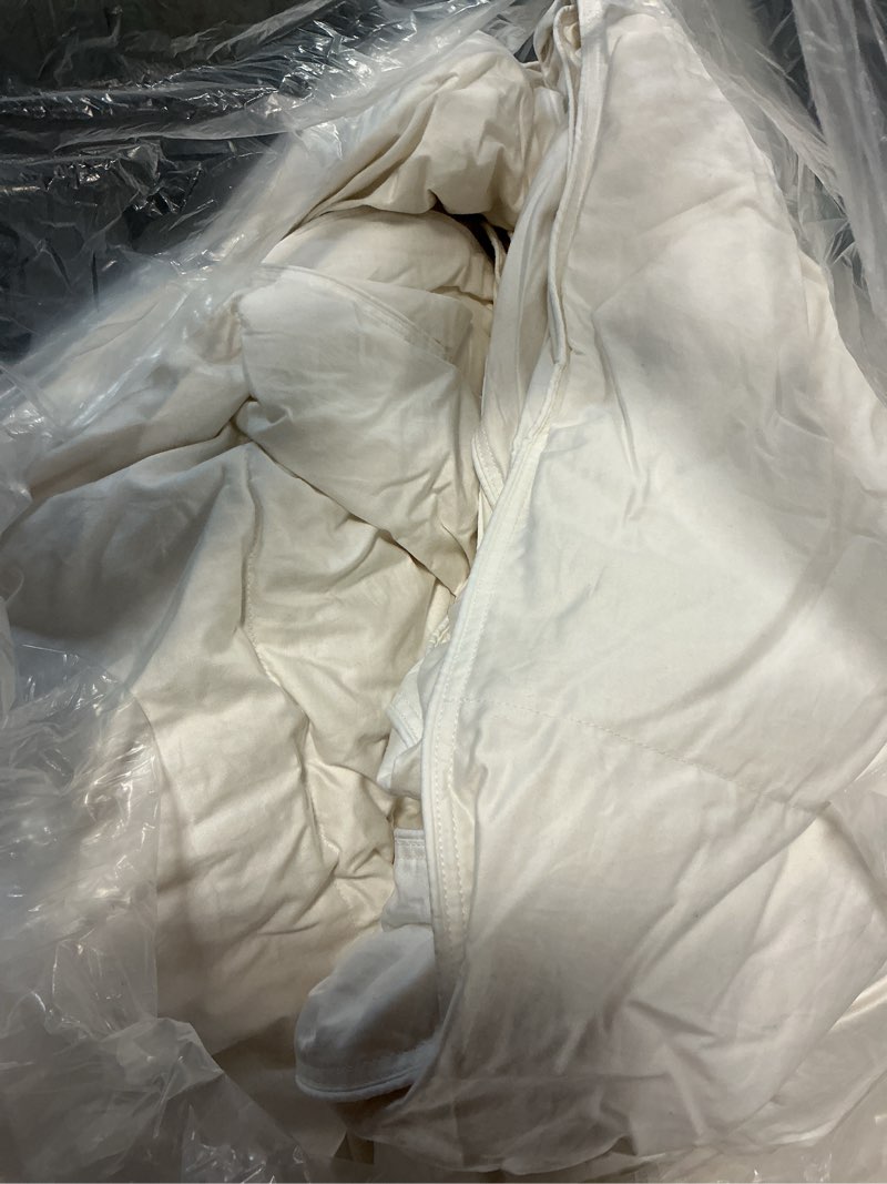 Condition photo showing As Is for lightweight premium down duvet insert, full/queen, down