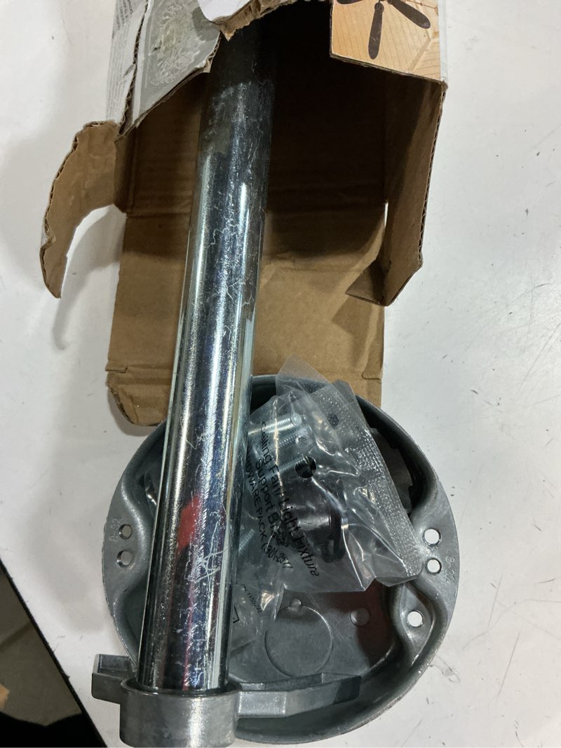 Condition photo showing As Is for raco retro-base 15.8 cu in round steel 1 gang fan box gray