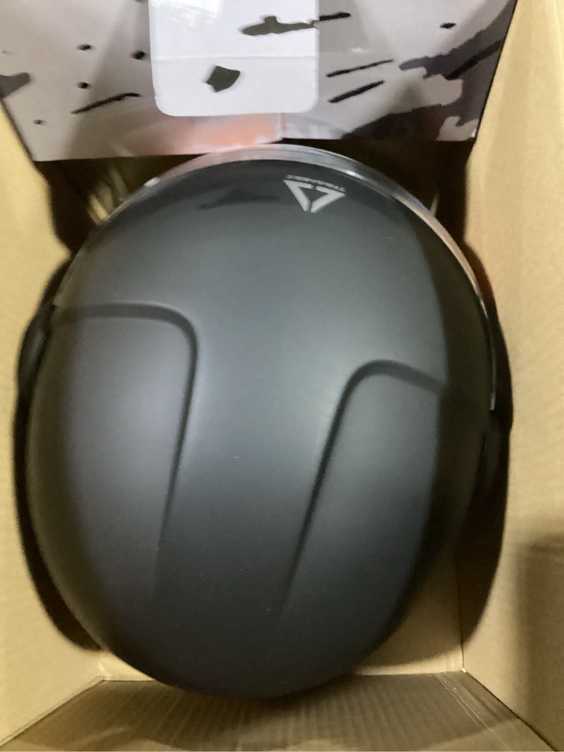 Condition photo showing New/Like New for triangle full face motorcycle helmets,off-road motocross helmet for men & women,dual visor with internal tinted sunshield,open face 3/4 adult racing helmet dot approved(black,xl) x-large black