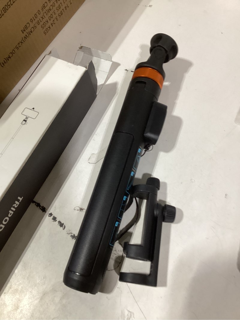 Condition photo showing Good Condition for EUCOS 62" Phone Tripod, Tripod for iPhone & Selfie Stick with Remote, Extendable Cell Phone Stand & Ultimate Phone Holder, Solidest Phone Stand Compatible with iPhone/Android Inferno Mix Carbon Black