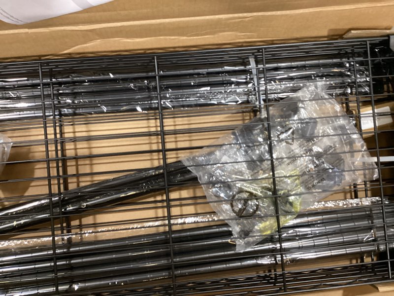 Condition photo showing Good Condition for ulifhome p5 rolling clothes rack heavy duty, clothing racks for hanging clothes, metal garment rack with wheels, 3-tier portable closet rack 39.4'' w × 20.5'' d × 80.5'' h, max load 650 lbs, black black p5