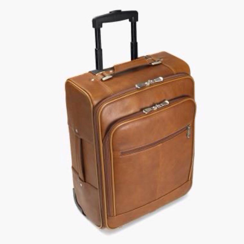 The Rolling Leather Laptop Carry On 