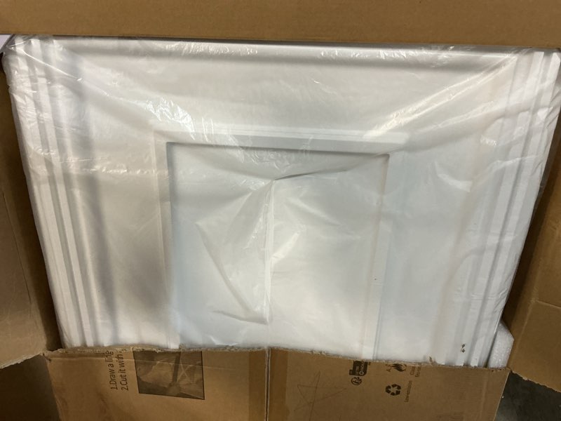 Condition photo showing New/Like New for art3d drop ceiling tiles, 24x48in. white (12-pack), polyvinyl chloride (pvc), glue down 24"x48" white 12