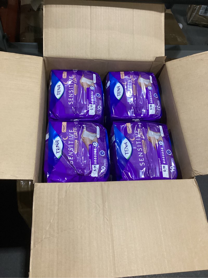 Condition photo showing New/Like New for TENA Sensitive Care Incontinence Underwear for Women - Overnight Absorbency - S/M - 80ct