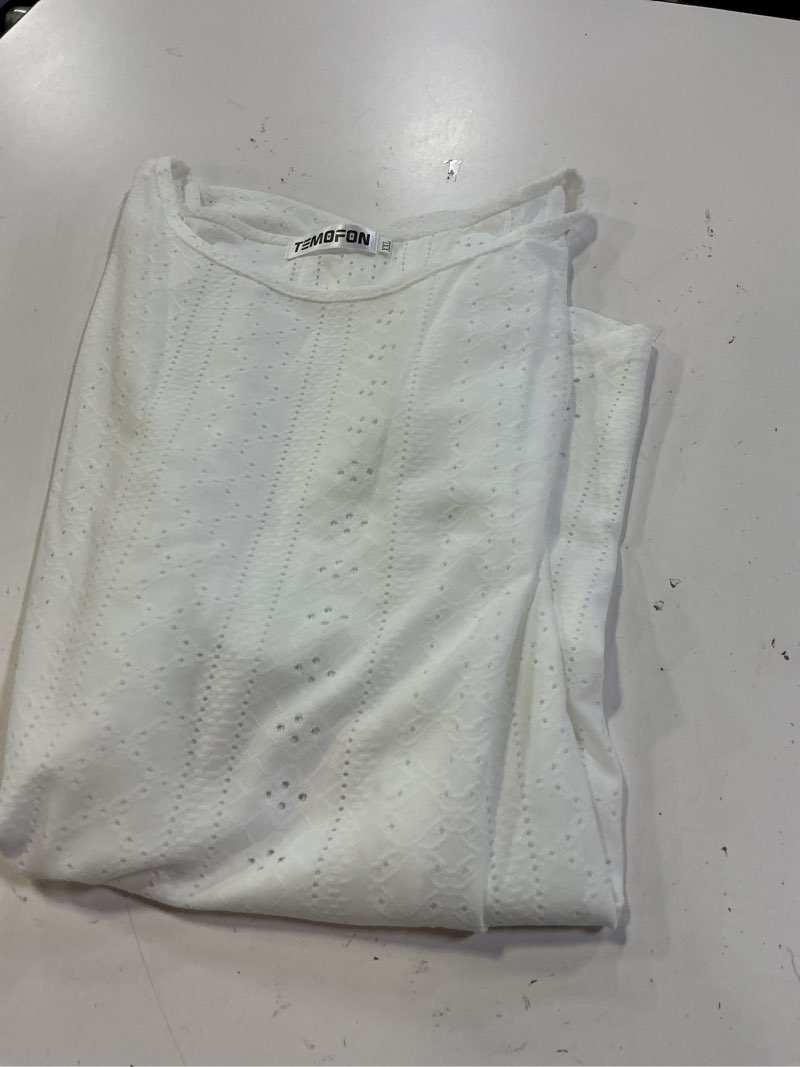 Condition photo showing Good Condition for temofon womens tops eyelet embroidery summer spring crewneck casual short sleeve blouse trendy t shirts for womens clothes trendy shirts tunic tops