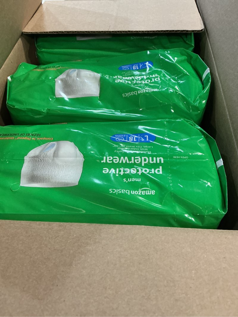 Condition photo showing New/Like New for (3 pack of 18 de 44 ) Amazon Basics Incontinence Underwear for Men, Maximum Absorbency