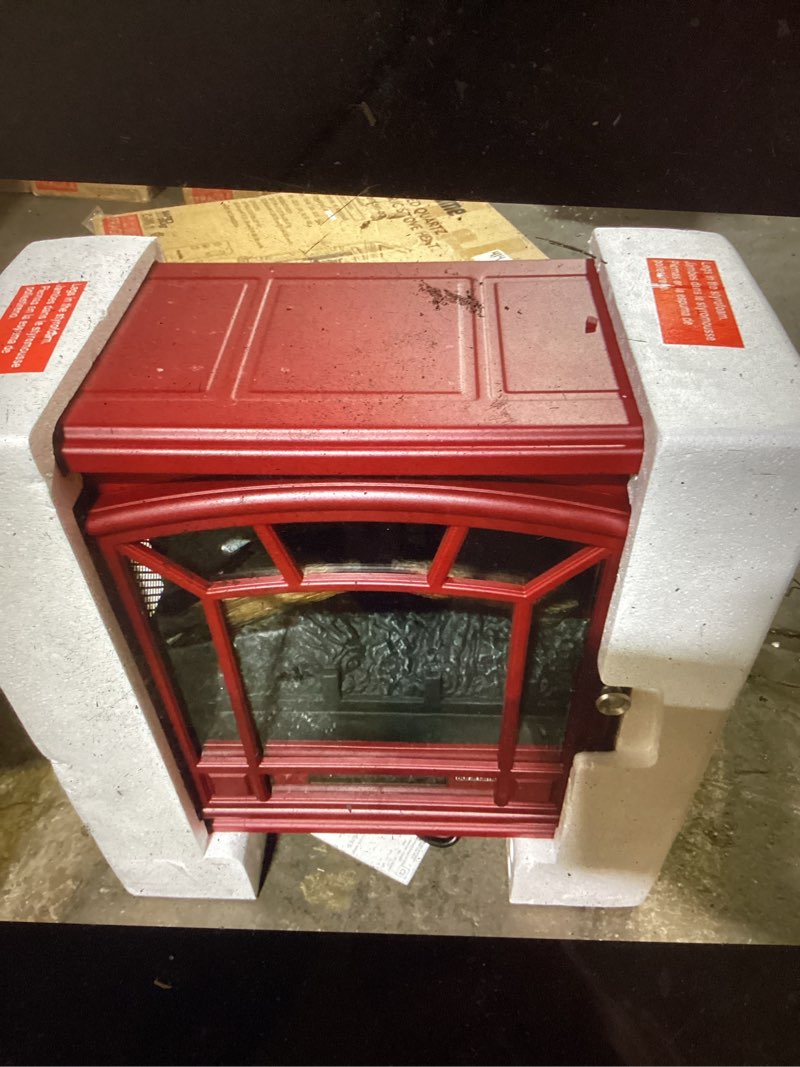 Condition photo showing As Is for duraflame infrared quartz electric stove heater - dfi-591-03 - cinnamon