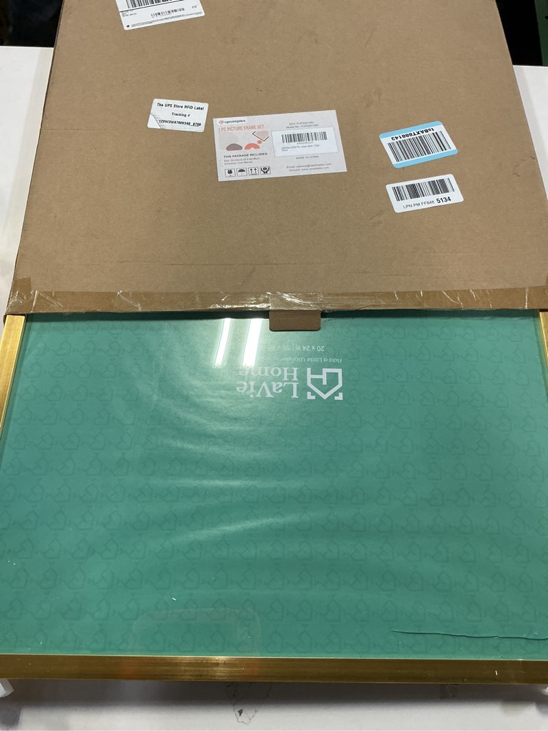 Condition photo showing Good Condition for puthiac 20x24 Oak Wood Picture Frames -20"x24" Poster Frames for Wall, 20x24 Picture Frame for Wall, 20 x 24 Photo Frame, 20 x 24 Frames (1 Pack, Beige) Beige-1P 20x24