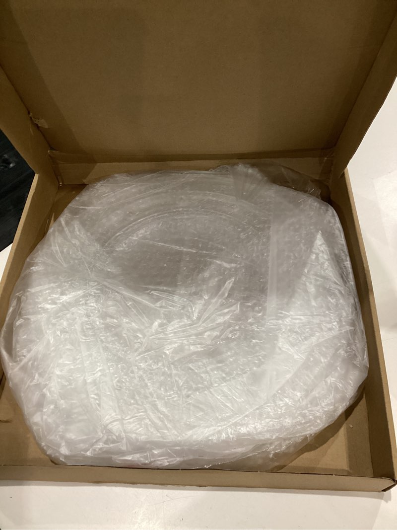 Condition photo showing New/Like New for uxcell 2Pcs Acrylic Lazy Susan Turntable, 12 Inch Clear Turntable Organizer Ball Bearing 360 Degree Ring Rotating Tray for Spice Rack Table Cake Kitchen Pantry Decorating Bathrooms 12 Inch 2