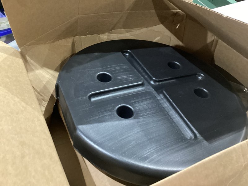 Condition photo showing Good Condition for 1set weighted base for outdoor patio heater movable heater accessory -tilt material use easy installation for secure heating setup