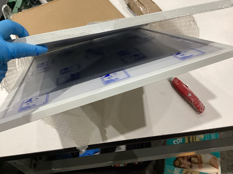 Condition photo showing Good Condition for americanflat 16x20 picture frame with polished plexiglass - set of 2 - use as 12x16 frame with mat or display 16x20 photo without mat - galleria collection - picture frames for wall display - white white 16x20 with 12x16 mat