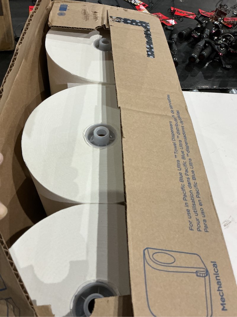Condition photo showing New/Like New for georgia-pacific blue ultra 8'' high-capacity recycled paper towel rolls by gp pro (georgia-pacific), white, 26491, 1,150 linear feet per roll, 3 rolls per case