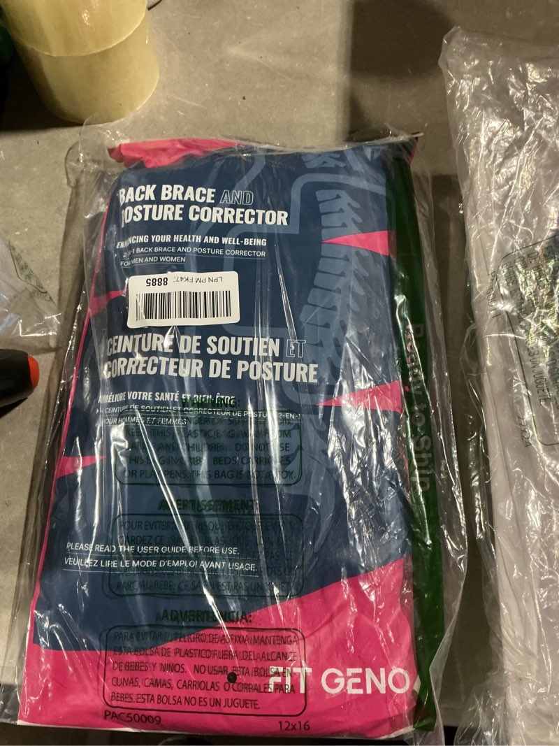 Condition photo showing Good Condition for fit geno posture corrector for women and men - adjustable back brace & straightener for scoliosis hunchback correction back pain spine corrector back support and posture trainer large/x-large black large/x-large