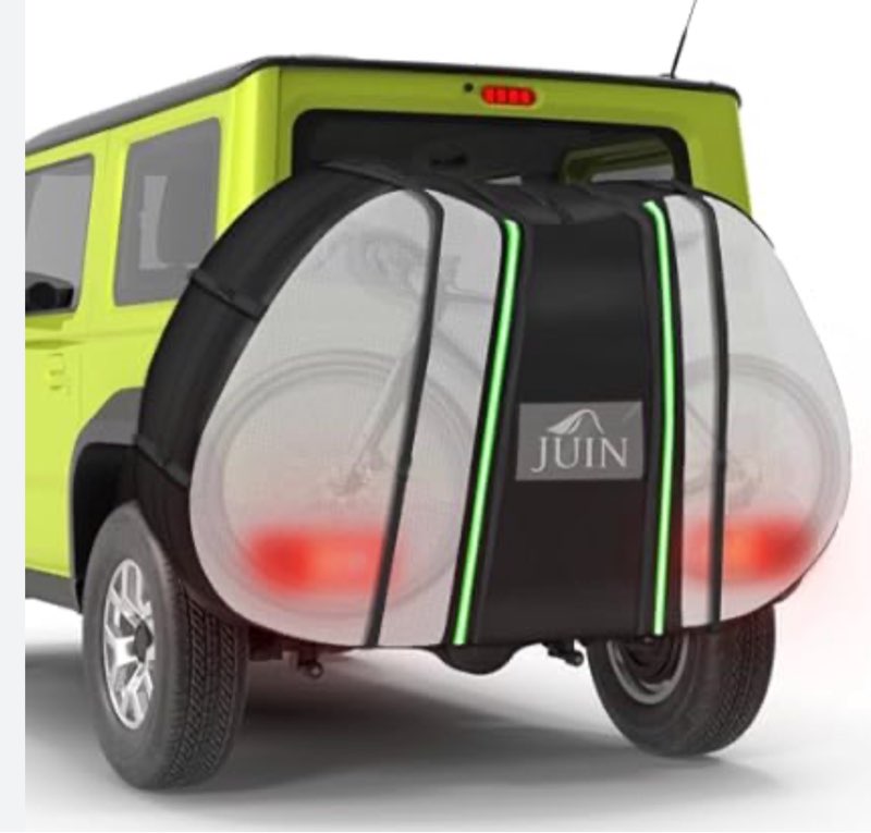 juin bike covers outdoor storage: 900d heavy duty waterproof bicycle cover for mountain bikes - motorcycle travel bike cover for transport on rack - outfits for 2 bikes (clear)