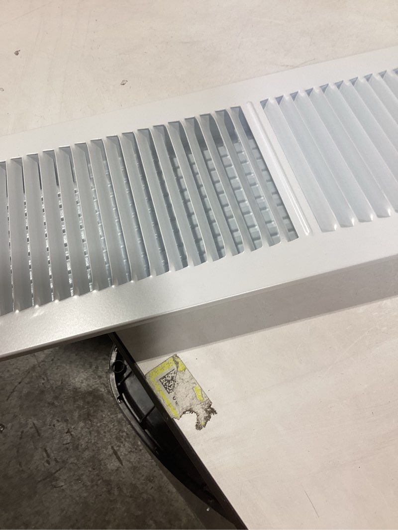 Condition photo showing New/Like New for Rocky Mountain Goods Floor Register Vent - 4-Inch by 10-Inch - Easy Adjust air Supply Lever - Premium Finish - Heavy Duty to Allow Walk on use (White)