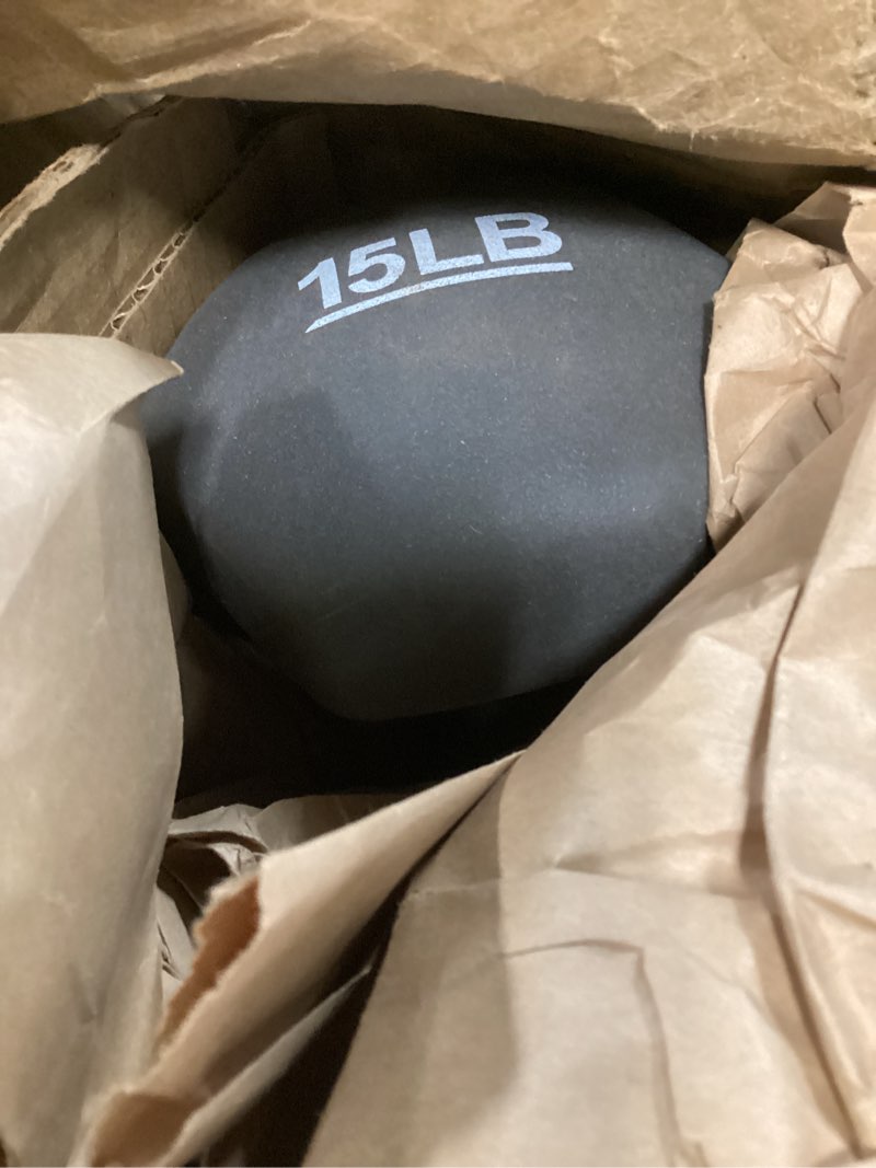 Condition photo showing Good Condition for amazon basics neoprene dumbbell hand weights for exercise and muscle toning 15 pound, pair