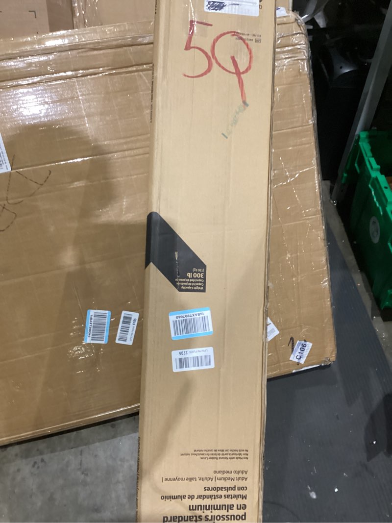Condition photo showing As Is for medline aluminum crutches for kids, adults & seniors, walking aid, 300 lb weight capacity,1 pair, fitting 5'2" - 5'10" medium, 5'2"-5'10"