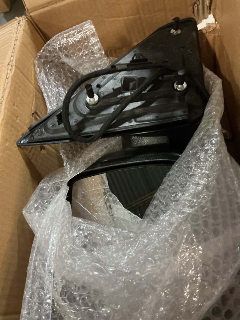 Condition photo showing Good Condition for driver side mirror compatible with 2009-2018 dodge ram 1500 2010-2018 dodge ram 2500 3500 4500 mirror with manual fold heated temper sensor turn signal light puddle light black?10 pins? black left driver side-10 pins