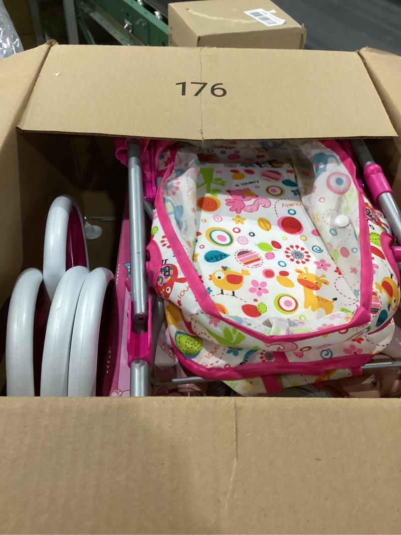 Condition photo showing Good Condition for Baby Doll Stroller Toys Set with 12.5" Baby Doll,Dining Chair,Quilt Pillow,24 PCS Doll Accessories and 2 Sets Doll Clothes,Baby Stroller Toys for Girls Toddlers 3-5 4-6 5-7 Gifts for Pretend Play