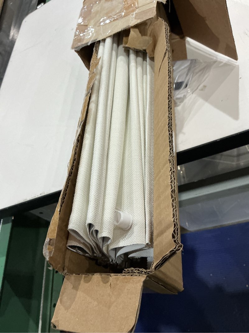Condition photo showing As Is for lazblinds no tools no drill cordless roman shades for windows, blackout thermal insulated uv blocking window blinds, lightweight fabric blinds for indoor windows, 30" w x 60" h, blackout - white white 30" w x 60" h