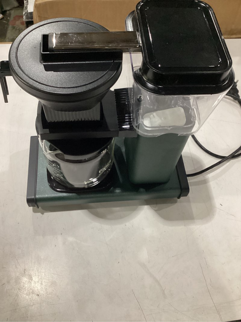 Condition photo showing As Is for **untested** technivorm moccamaster 53923 kbgv select 10-cup coffee maker, juniper, 40 ounce, 10-cup, 1.25l 10-cup juinper