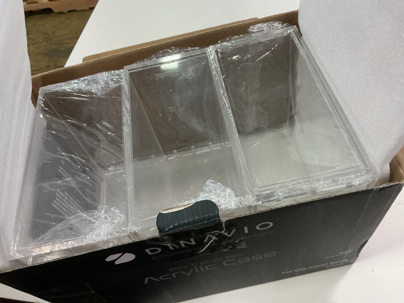 Condition photo showing Good Condition for Dinavio Crafthouse Elite Trainer Box Acrylic Display Case Stackable 3 Pack - 8mm + 5mm Ultra Thick A