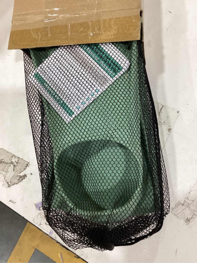 Condition photo showing Good Condition for gintenco swim fins, kids swim training fins for lap swimming, travel size flippers with mesh bag, silicone swimming fins for kids teens adults women men green l(us men 6-7.5/ us women 7-8.5)