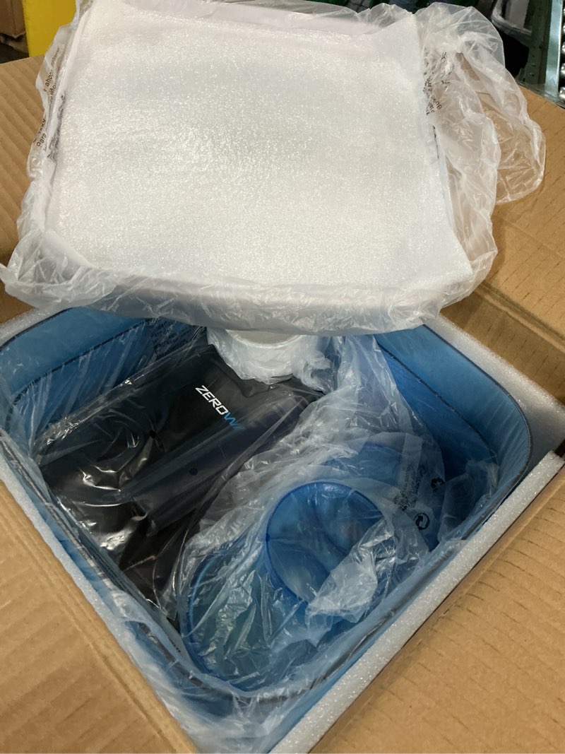 Condition photo showing New/Like New for Avanti ZeroWater Refillable Filtered Water Cooler Bottle Kit Top Loading Water Cooler Water Dispenser with Ionic Filtration System, Includes TDS Meter, Blue