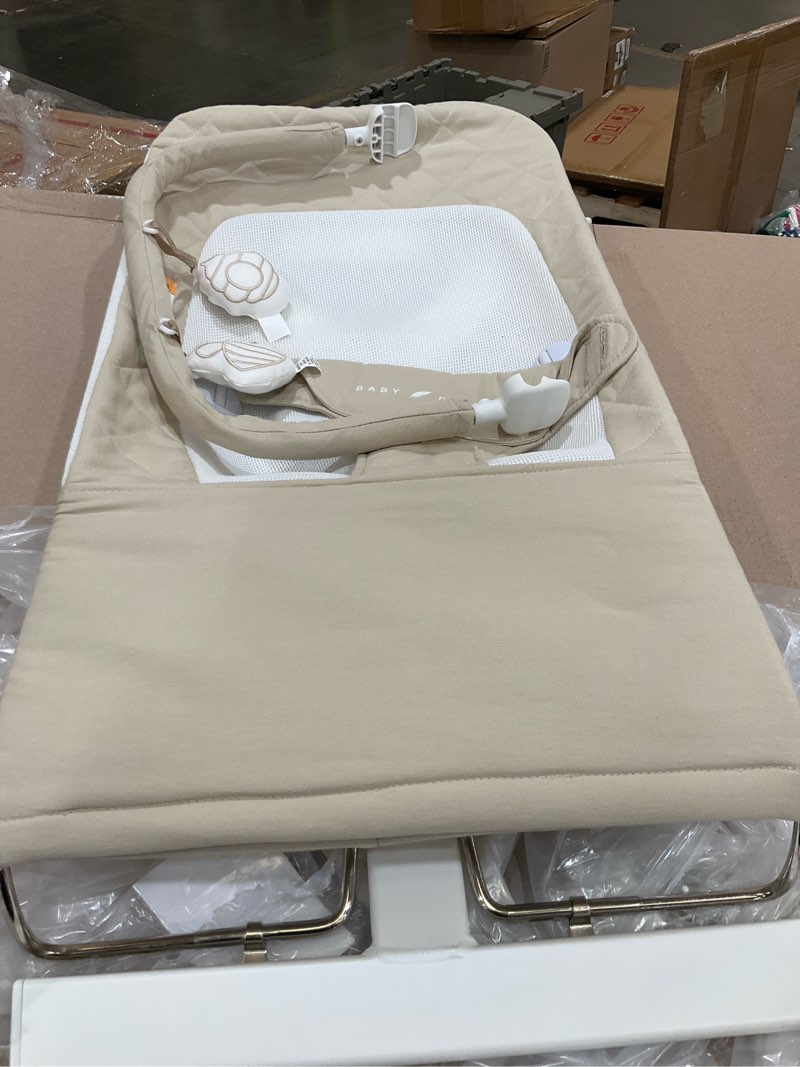 Condition photo showing Good Condition for baby delight alpine deluxe portable bouncer, infant, 0-6 months, 100% gots certified cotton fabrics, organic oat